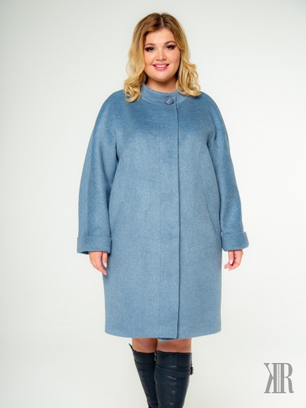 Пальто женское 7715(голубой)