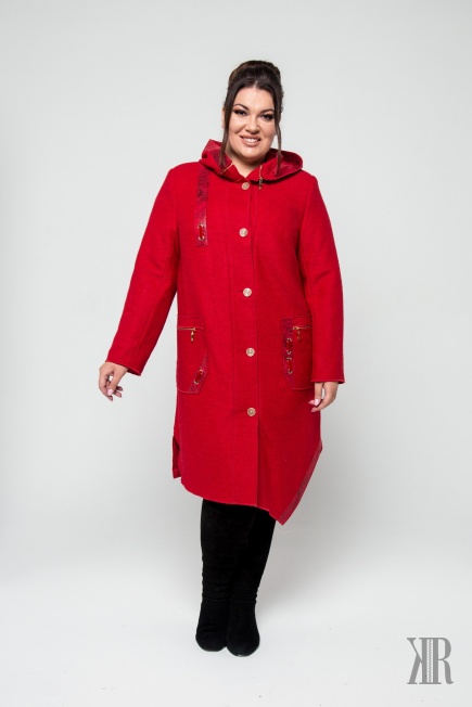 Пальто женское 0779(красный)