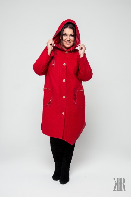Пальто женское 0779(красный)