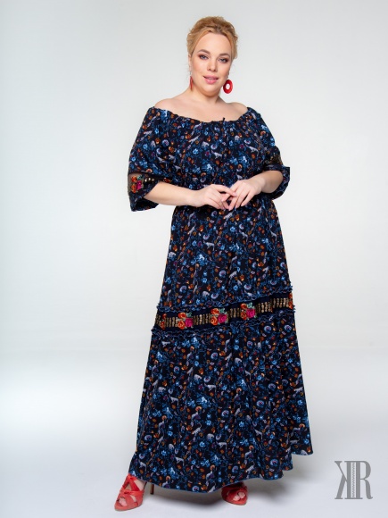 Платье женское 1612(синий)